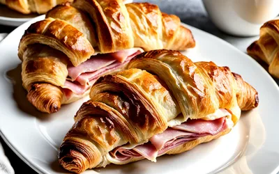 Recette rapide de croissants au jambon express, facile et gourmande