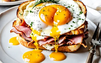 Recette facile et gourmande de croque-madame au jambon et fromage