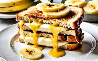 Recette facile de Croque Monsieur à la Banane fondant et gourmand