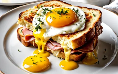 Recette facile et gourmande de Croque-Monsieur au jaune d'œuf coulant