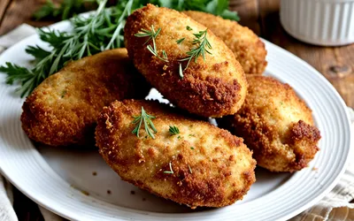 Recette facile de croquettes croustillantes au poulet ou à la dinde