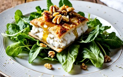 Recette facile de croustillant de chèvre chaud au miel et noix