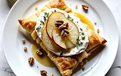 Recette facile de croustillants à la poire et fourme d'Ambert pour apéritif gourmand