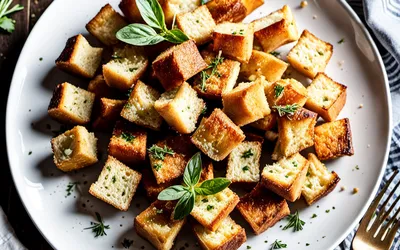 Recette facile de croûtons maison sans friture, croustillants et sains