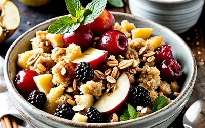 Recette facile de crumble aux fruits d'automne et épices