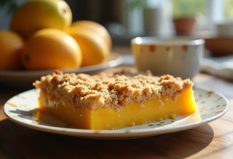 Crumble aux mangues fondant et croustillant : dessert exotique facile