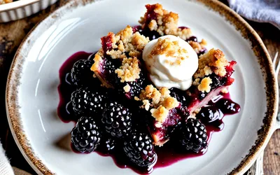 Recette facile de crumble aux mûres : dessert fruité et croustillant