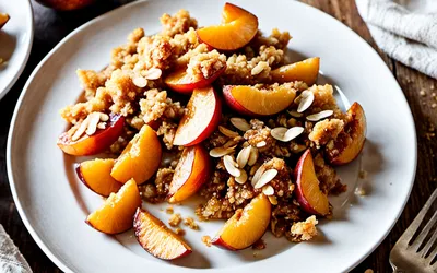 Recette facile de crumble aux nectarines fondant et croustillant