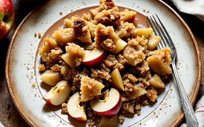 Recette facile de crumble aux pommes fondant et croustillant