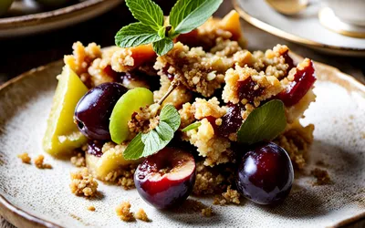 Recette facile de Crumble aux Reines-Claude, dessert fruité et croustillant