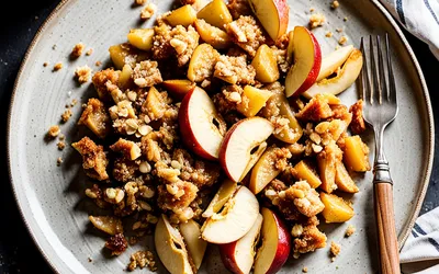 Recette facile et gourmande de Crumble Breton aux Pommes