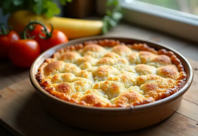 Crumble croustillant aux tomates et courgettes : recette facile et savoureuse