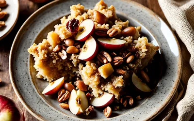 Crumble d'automne aux pommes et fruits secs : recette facile et gourmande