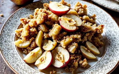 Recette facile de crumble pommes-bananes fondant et croustillant