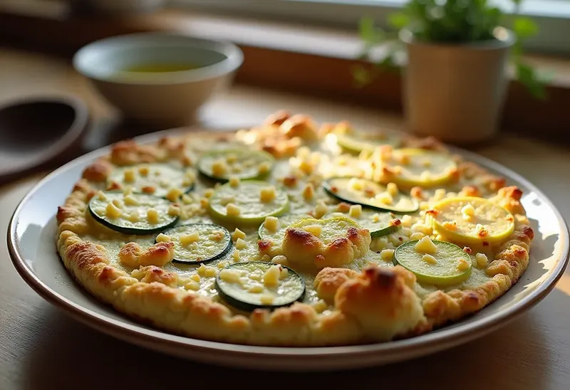 Crumble savoureux au chèvre et courgettes fondantes