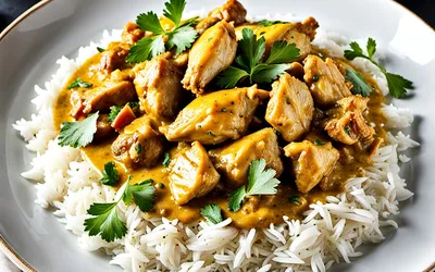 Recette facile de curry crémeux au poulet pour une personne