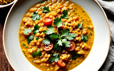 Recette facile de Dahl de Lentilles Corail à l'Indienne