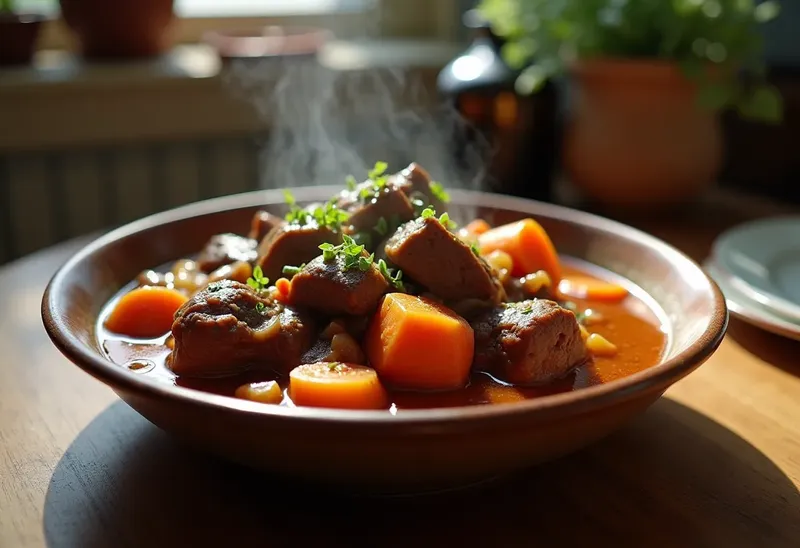 Daube de bœuf mijotée au vin blanc : recette traditionnelle savoureuse