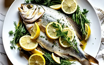 Daurade au four farcie aux herbes fraîches : recette facile et savoureuse