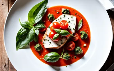 Recette de daurade au piment d'Espelette et fondue de tomates - plat sain et savoureux