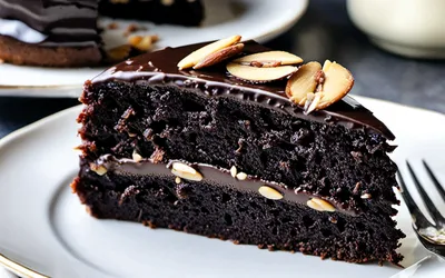 Recette facile de fondant au chocolat noir et amandes effilées