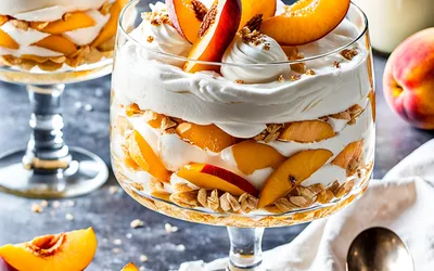 Recette facile de coupe glacée aux pêches fraîches, dessert fruité et gourmand