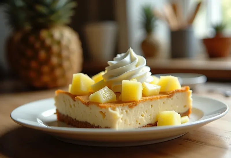 Délice gourmand à la crème de marrons et ananas frais