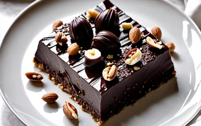 Pavé au chocolat noir intense aux amandes et noisettes - Recette gourmande facile
