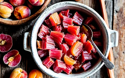 Recette facile de confiture de rhubarbe aux abricots secs maison