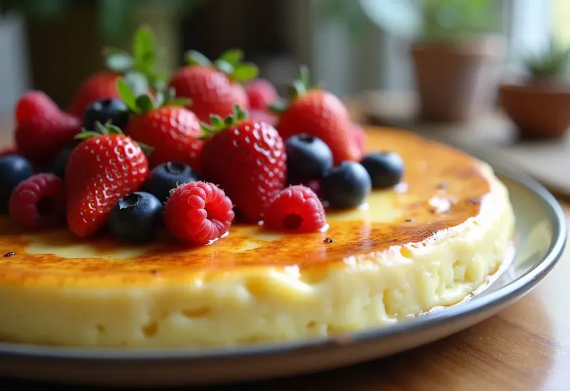 Délicieuse Crème aux Œufs Onctueuse aux Fruits Rouges Frais
