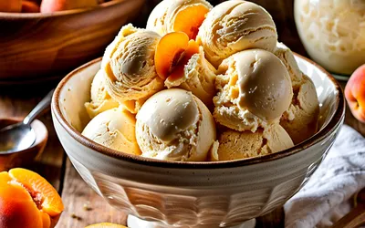 Recette facile de crème glacée aux abricots maison, onctueuse et fruitée