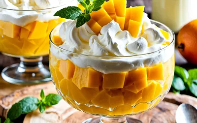 Recette facile de crème onctueuse à la mangue fraîche, dessert fruité et rafraîchissant