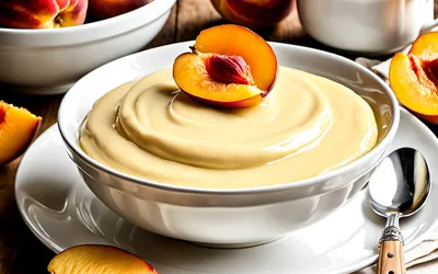Recette facile et gourmande de crème pâtissière aux pêches fraîches