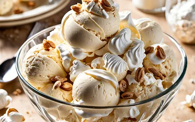 Recette facile de glace maison aux morceaux de meringue croustillante