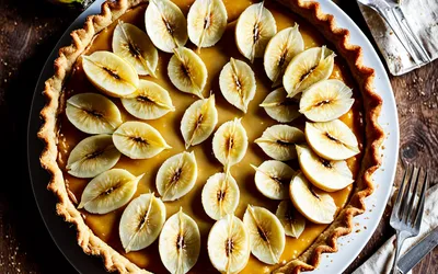Recette facile de tarte aux amandes et bananes fondantes