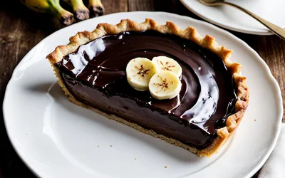Image de la recette Délicieuse tarte choco-banane fondante pour une personne