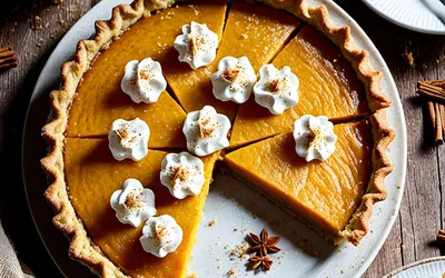 Recette facile de tarte sucrée au potiron et cannelle, dessert d'automne