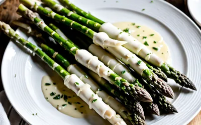 Recette facile d'asperges blanches à la crème de ciboulette onctueuse
