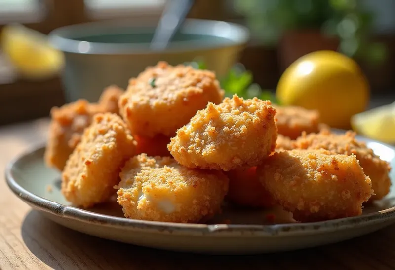 Délicieuses bouchées de poisson croustillantes maison
