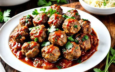 Recette authentique de boulettes de viande marocaines à la sauce tomate épicée