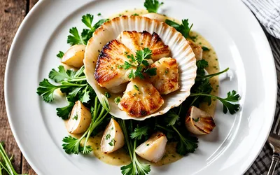 Recette facile et raffinée de Coquilles Saint-Jacques au cidre et crème