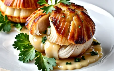 Recette facile de Coquilles Saint-Jacques en brioche dorée - Entrée raffinée