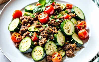 Recette facile de courgettes à la grecque avec viande hachée, plat méditerranéen savoureux