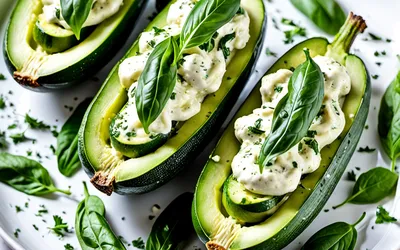 Recette facile et savoureuse de courgettes farcies à la ricotta