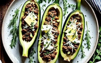 Recette facile de courgettes farcies à la viande, savoureuse et rapide