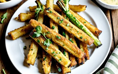 Recette facile de courgettes frites au beurre d'ail - Snack savoureux et rapide