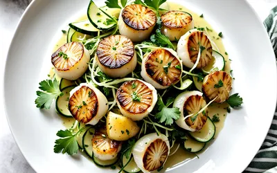 Recette facile de courgettes sautées aux Saint-Jacques fondantes