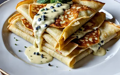 Recette facile de crêpes à la béchamel de roquefort fondante