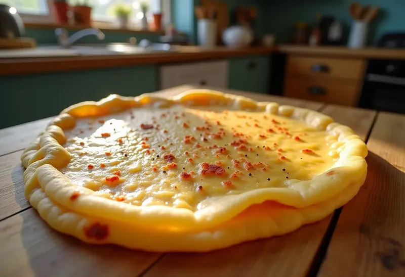 Délicieuses crêpes au fromage fondant et paprika doré