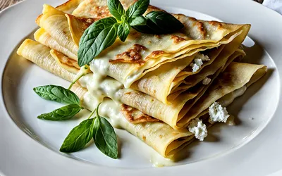 Recette facile de crêpes au gorgonzola façon Madoudou - gourmand et rapide